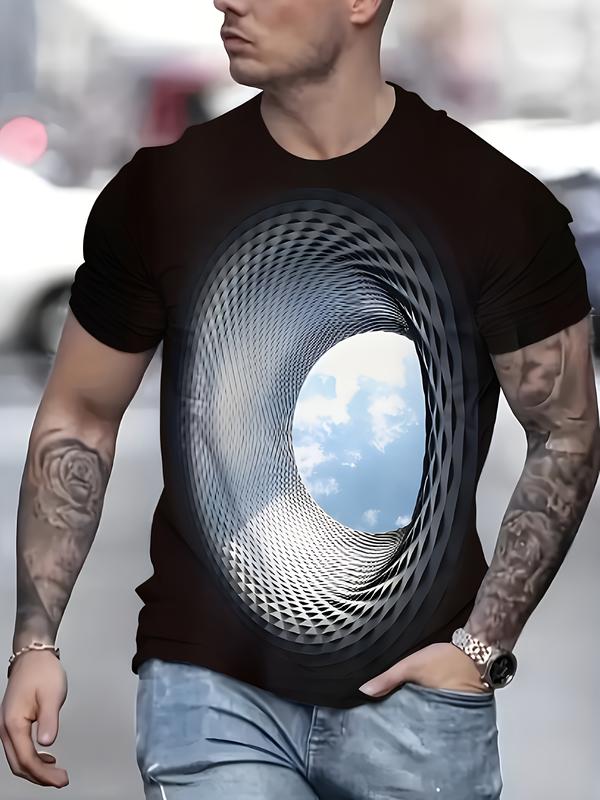 3D Digital Printing Fashion Trend Casual Men's Short-Sleeved T-shirt