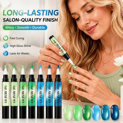 💅 6PCS One-Step Gel Nail Art Pen Set – Salon Beauty at Home