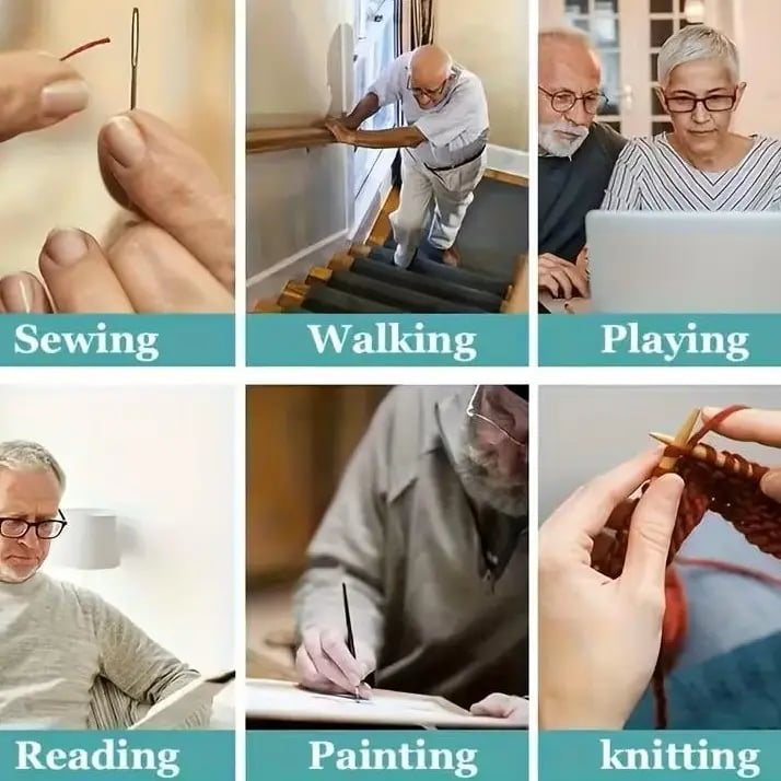 All-Black Progressive Reading Glasses for Seniors Auto-Adjusting Lenses • Clear Indoors & Outdoors • UV & Blue Light Protection