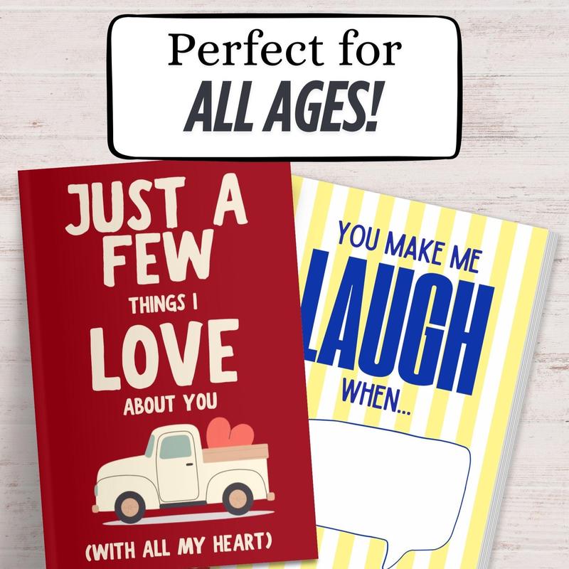 📚Just A Few Things I Love About You (With All My Heart) Fill In The Blank Gift Book❤️