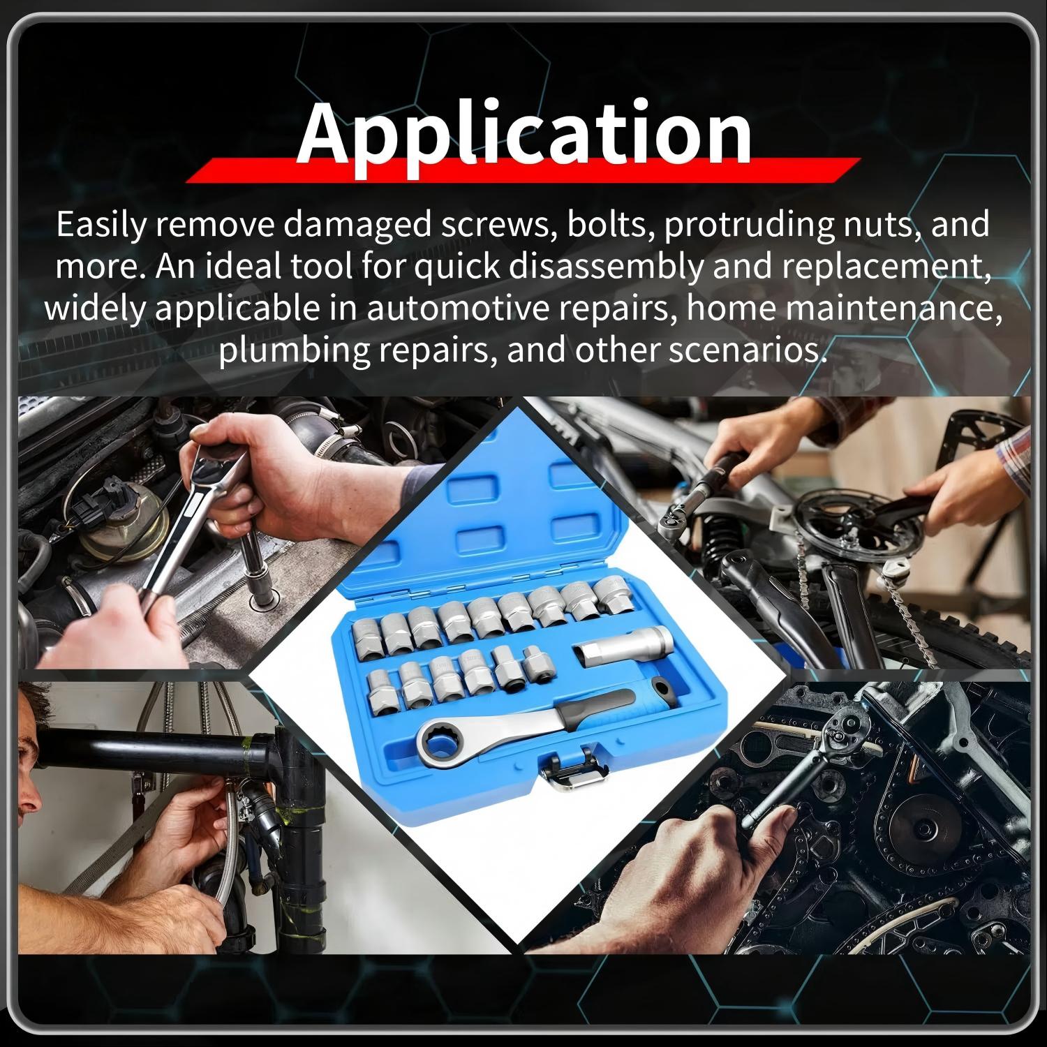 17PCS Pass Through Socket Set