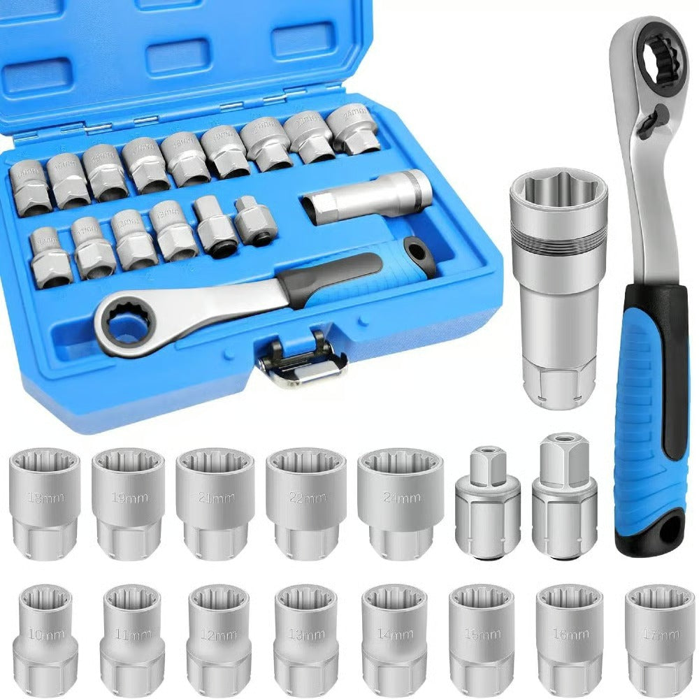 17PCS Pass Through Socket Set