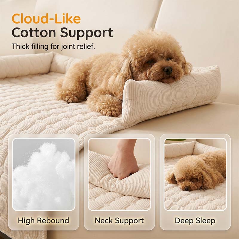 Cozy Bolstered Pet Couch Protector 🐈