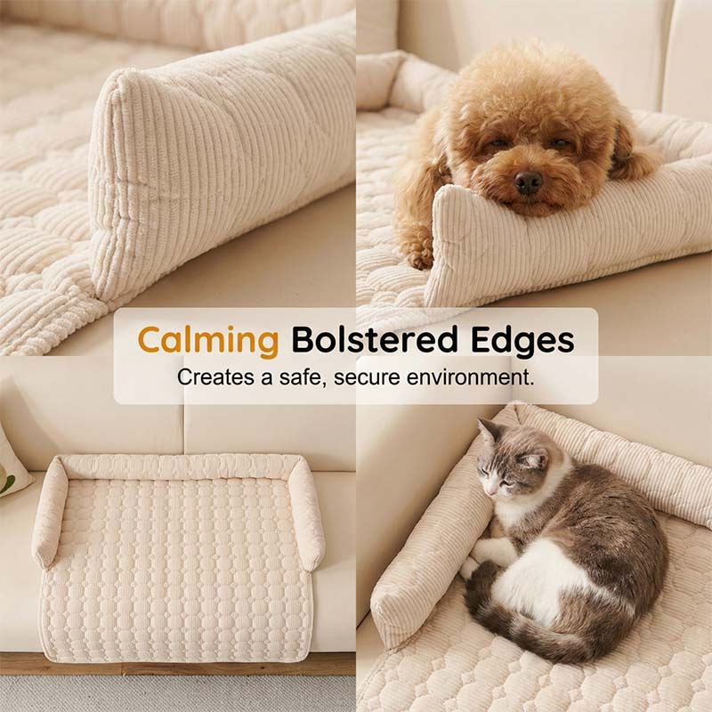 Cozy Bolstered Pet Couch Protector 🐈