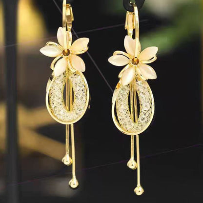 ❤️Elegant Flower Tassel Dangle Earrings