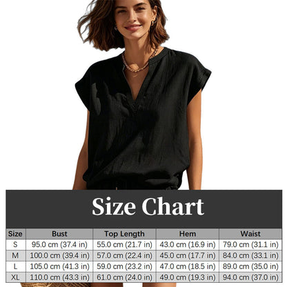 🌸 Women's Casual V-Neck Top & Shorts Set – Soft, breathable & relaxed fit