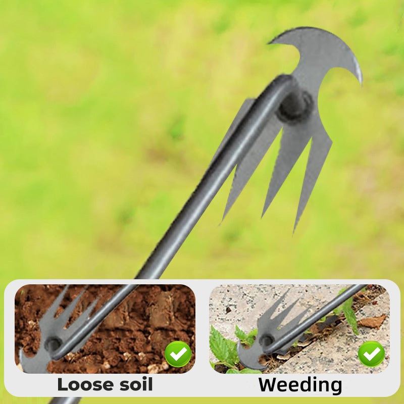 🌿  Multifunctional Garden Weeding Forks with Wooden Handle