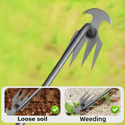 🌿  Multifunctional Garden Weeding Forks with Wooden Handle