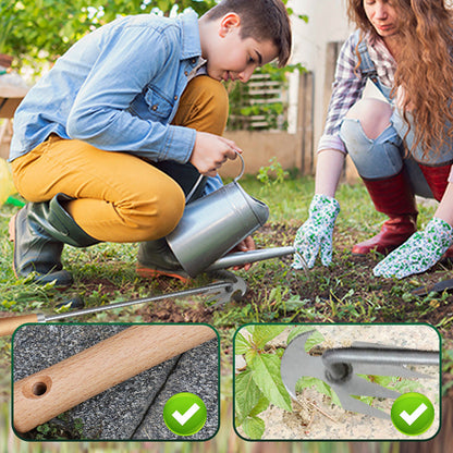 🌿  Multifunctional Garden Weeding Forks with Wooden Handle