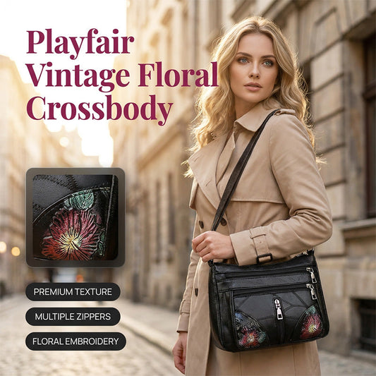 Floral Embroidery Crossbody Bag 🌸