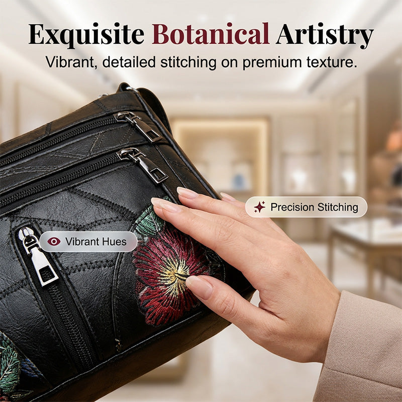 Floral Embroidery Crossbody Bag 🌸