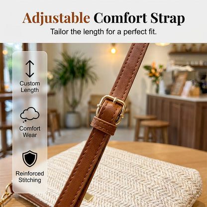 Women's Woven Straw Shoulder Clutch Bag 💖