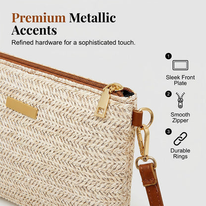 Women's Woven Straw Shoulder Clutch Bag 💖