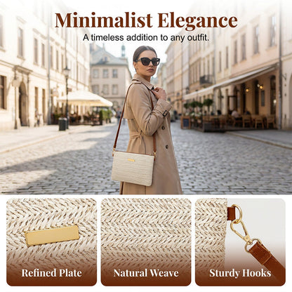 Women's Woven Straw Shoulder Clutch Bag 💖