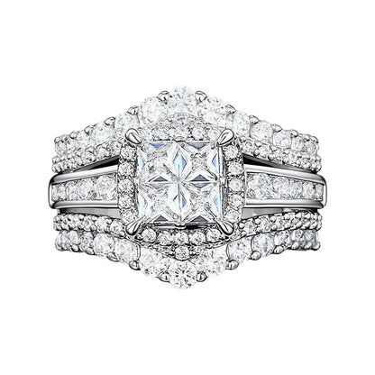 💎 Women's Princess Cut Cubic Zirconia Filled Ring ✨