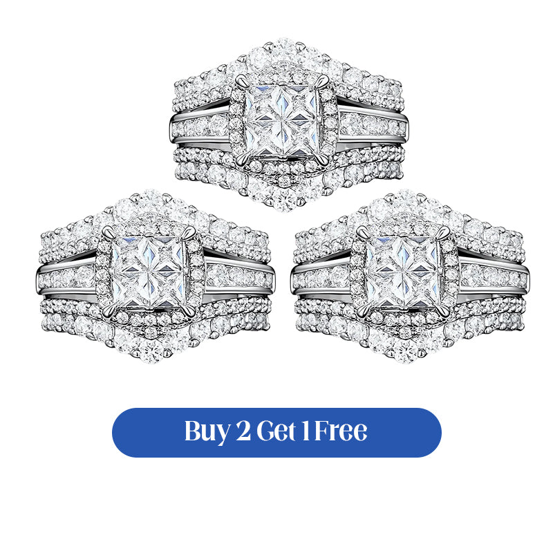 💎 Women's Princess Cut Cubic Zirconia Filled Ring ✨
