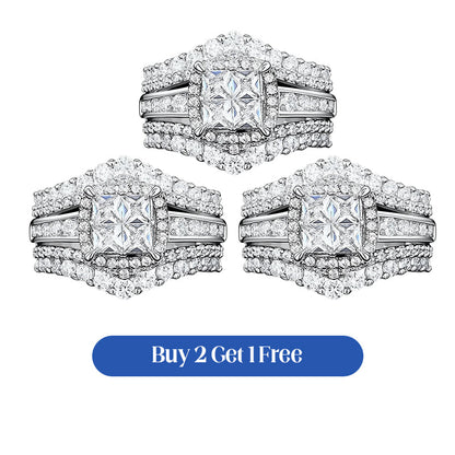 💎 Women's Princess Cut Cubic Zirconia Filled Ring ✨