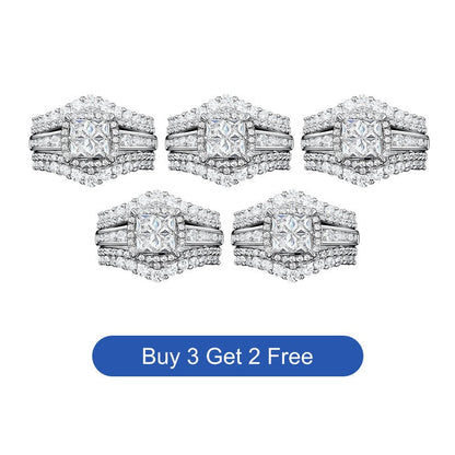 💎 Women's Princess Cut Cubic Zirconia Filled Ring ✨