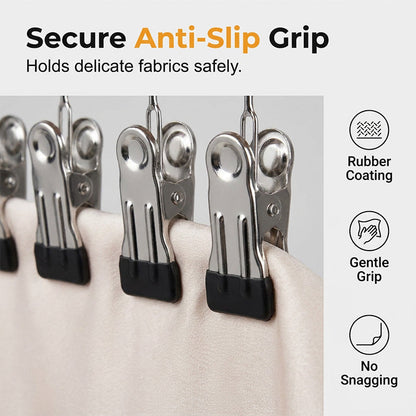 👚 Multi-Clip Wooden Hanger for Closet Organization💕