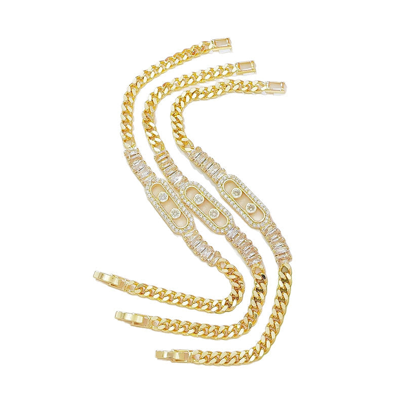 ⏳✨Women's Gold-Tone Cubic Zirconia Chain Bracelet💎📿