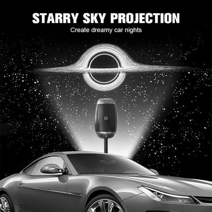 🌟 USB CAR STARRY SKY PROJECTION LAMP — Plug & Play | Adjustable Angle | Romantic Ambient Light ✨