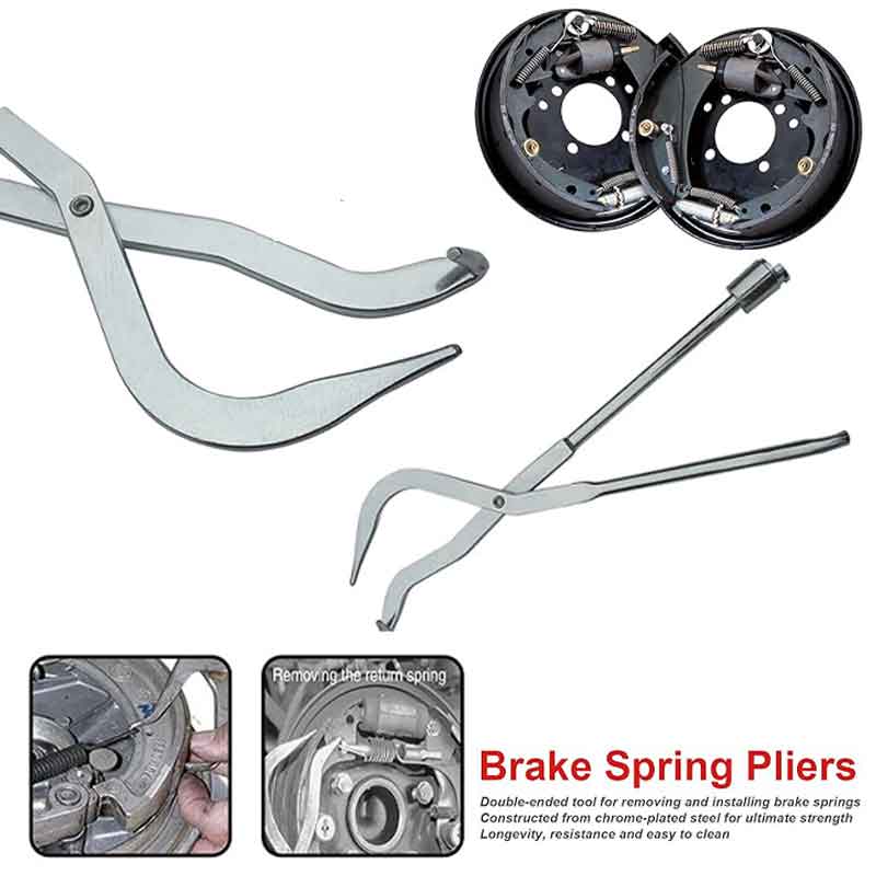 🔧 Drum Brake Spring Pliers — For Return Springs | Chrome Molybdenum | 215mm