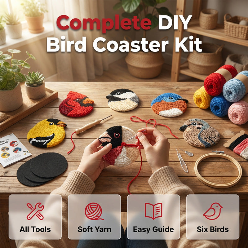 Complete DIY Bird Coaster Kit (Not a finished product)☕🐦