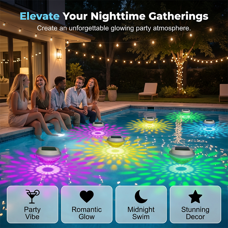 🏊 Solar Floating Pool Lights with Remote Control — RGB Colour-Changing & IP68 Waterproof