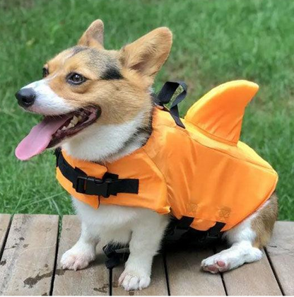 🐕‍🦺 Adjustable Shark-Shaped Dog Life Vest – Your Pup Will Look Fin-Tastic! | Safety Float + Cute Design
