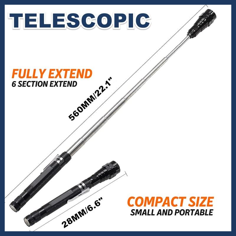 Multifunctional Magnetic Telescopic Flashlight 🔆