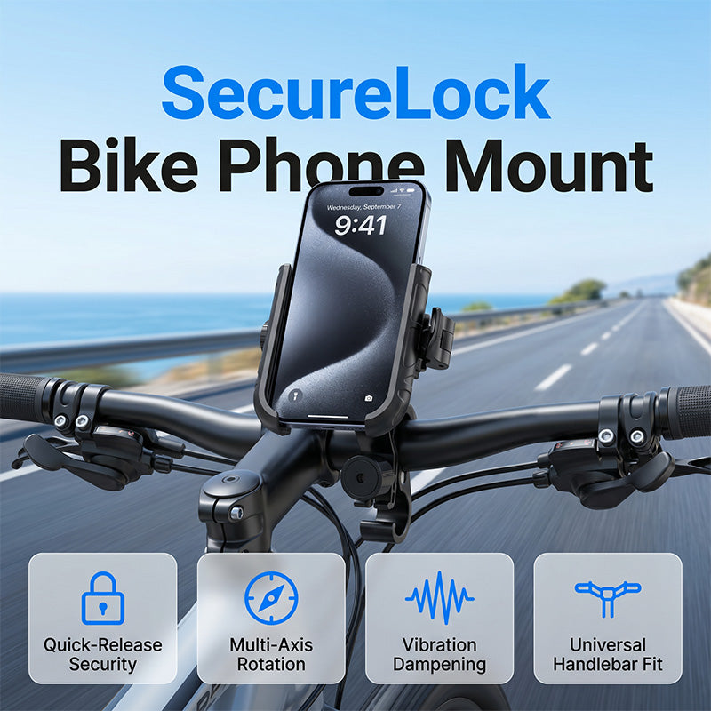 🎉 2026 Sale — Over 42,000 Sold! 🚴‍♂️ Quick-Release Bike Phone Mount – SecureLock & Shockproof Padding 📱