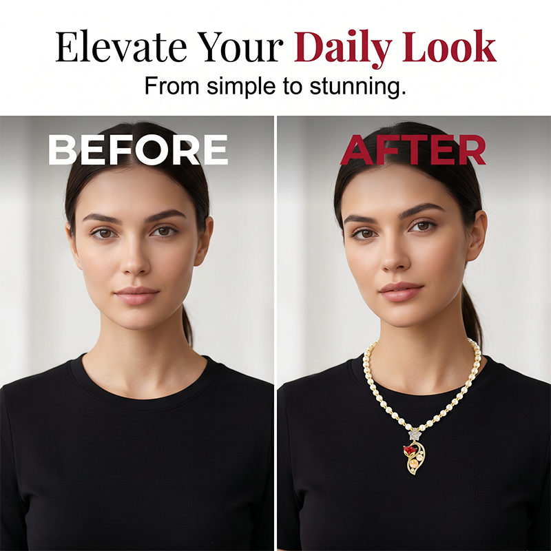 💎Women's Elegant Faux Pearl Necklace 🦊