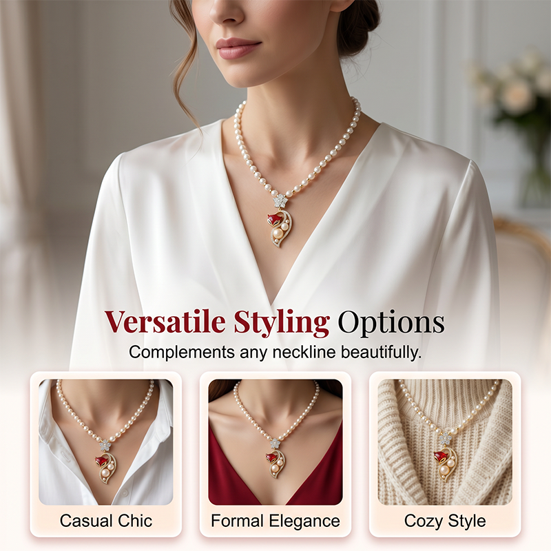 💎Women's Elegant Faux Pearl Necklace 🦊