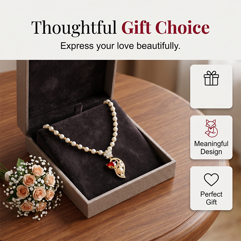 💎Women's Elegant Faux Pearl Necklace 🦊