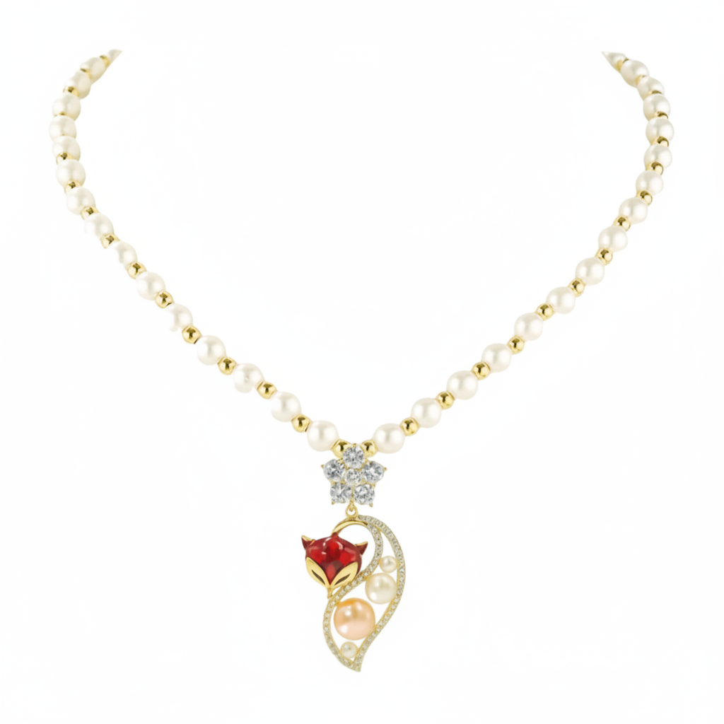 💎Women's Elegant Faux Pearl Necklace 🦊