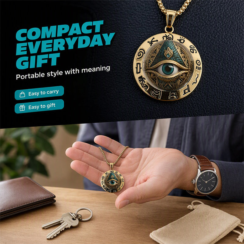 📢📢50% OFF !! ⏰Vintage All Seeing Eye Pendant Necklace